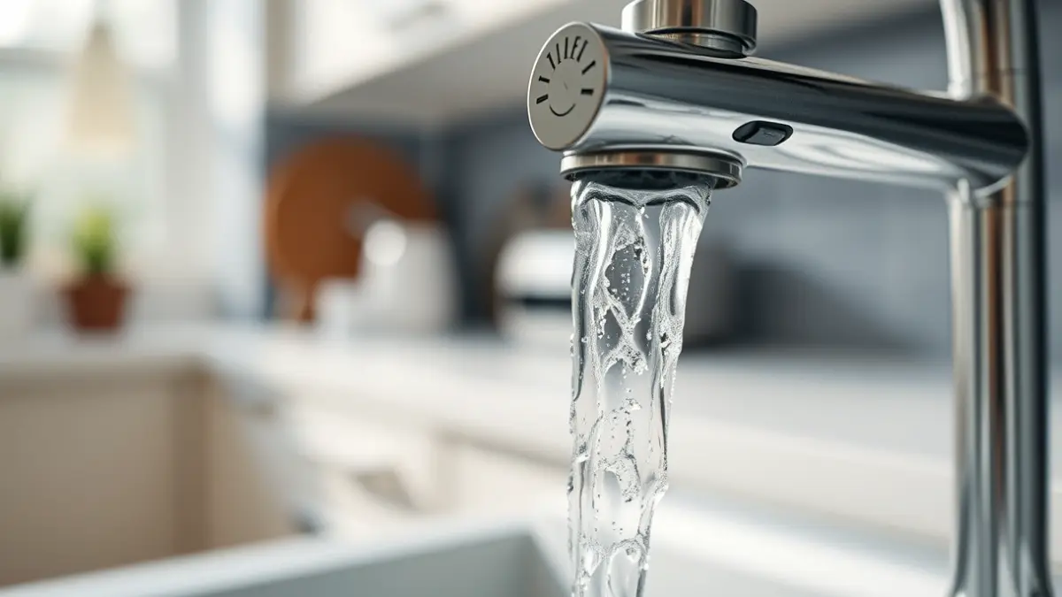 Generic image of a water tap with clear water, symbolizing service quality.