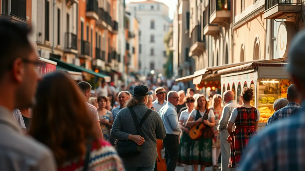 Imagen genérica de una jornada de folclore y gastronomía en una ciudad mediterránea.