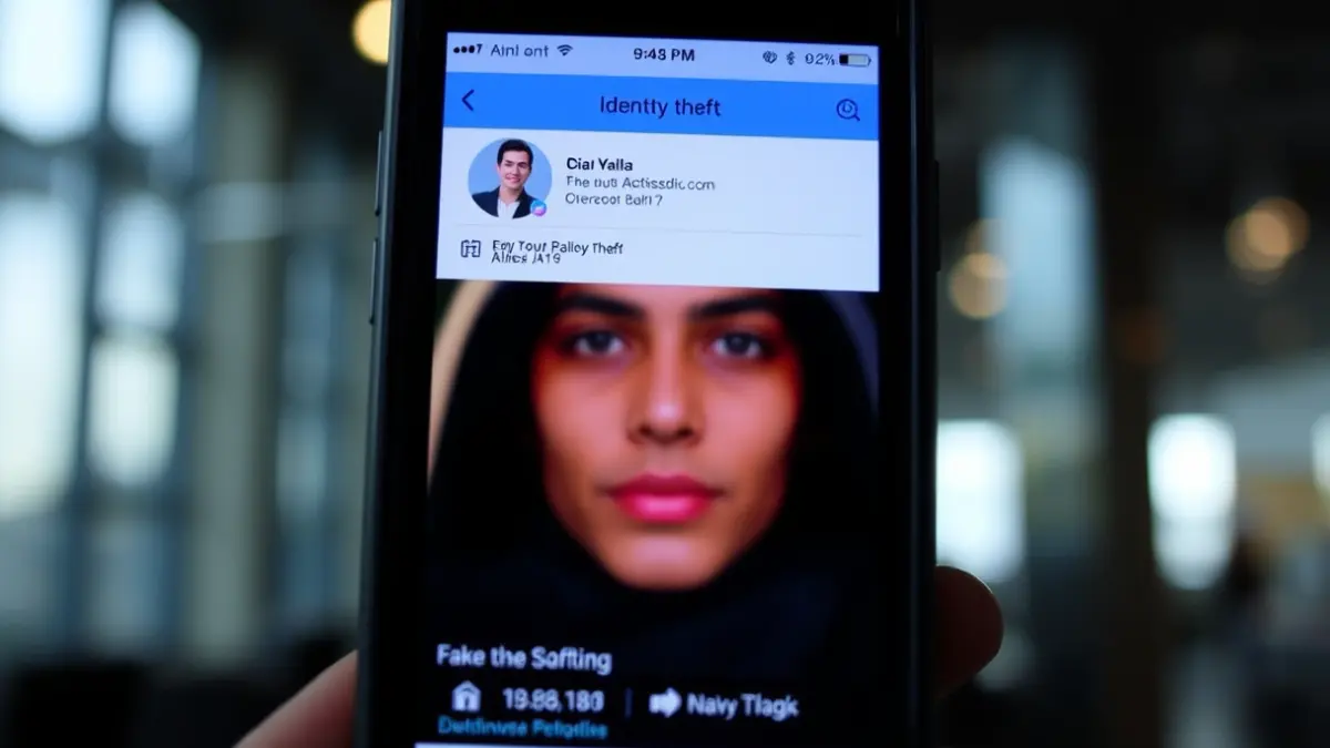Imatge genèrica d'un perfil fals en xarxes socials, amb un telèfon mòbil en primer pla.
