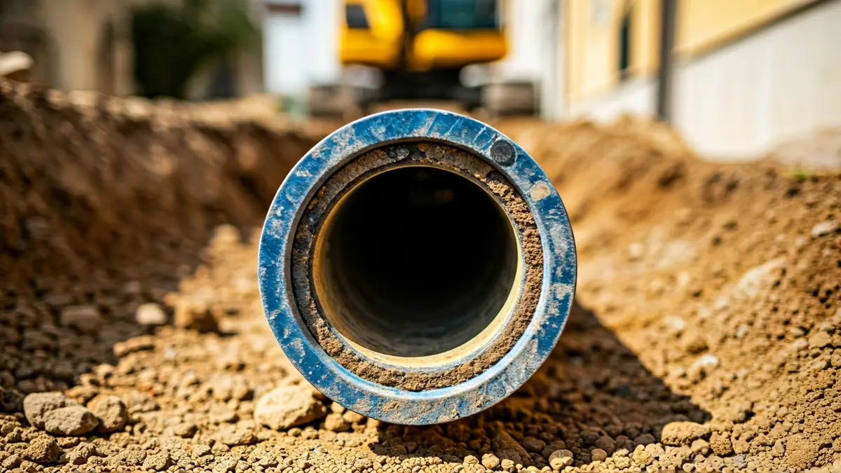 Generic image of water pipes under renovation.