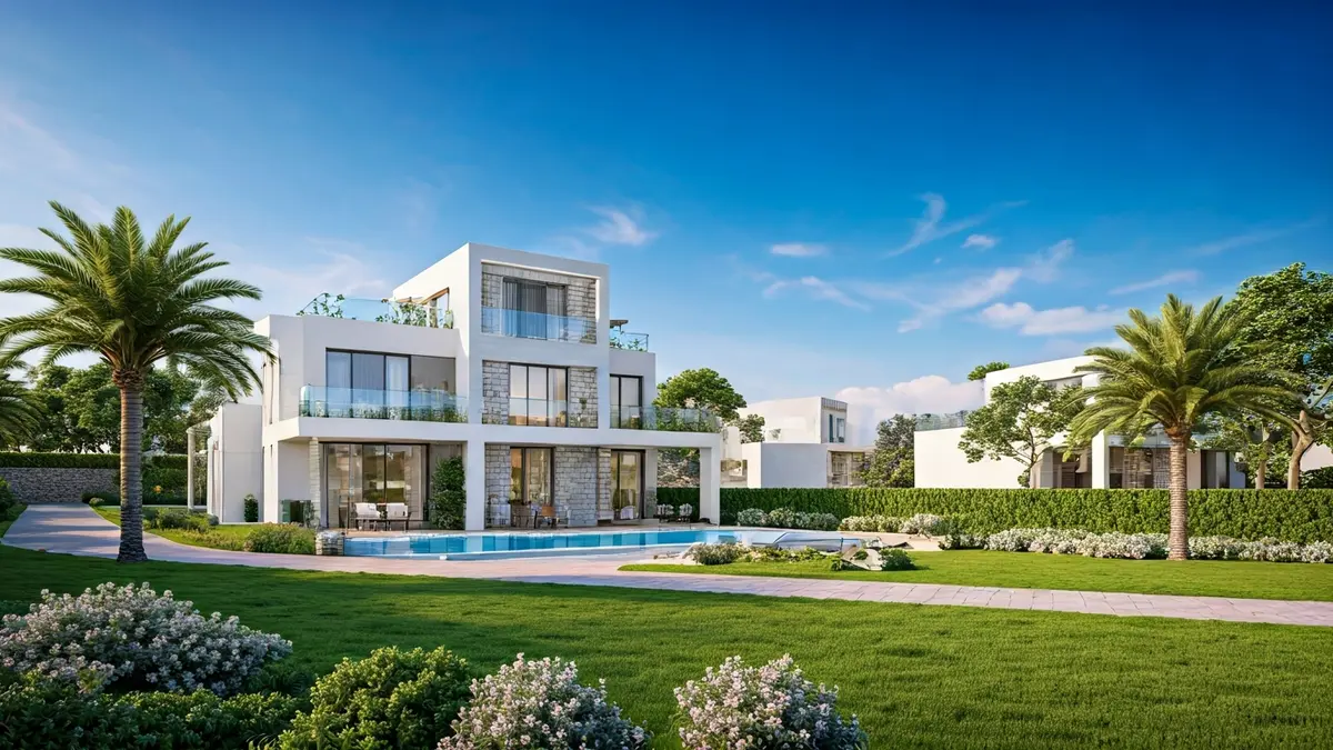 Imatge genèrica de viles residencials modernes en un entorn natural amb molta llum.