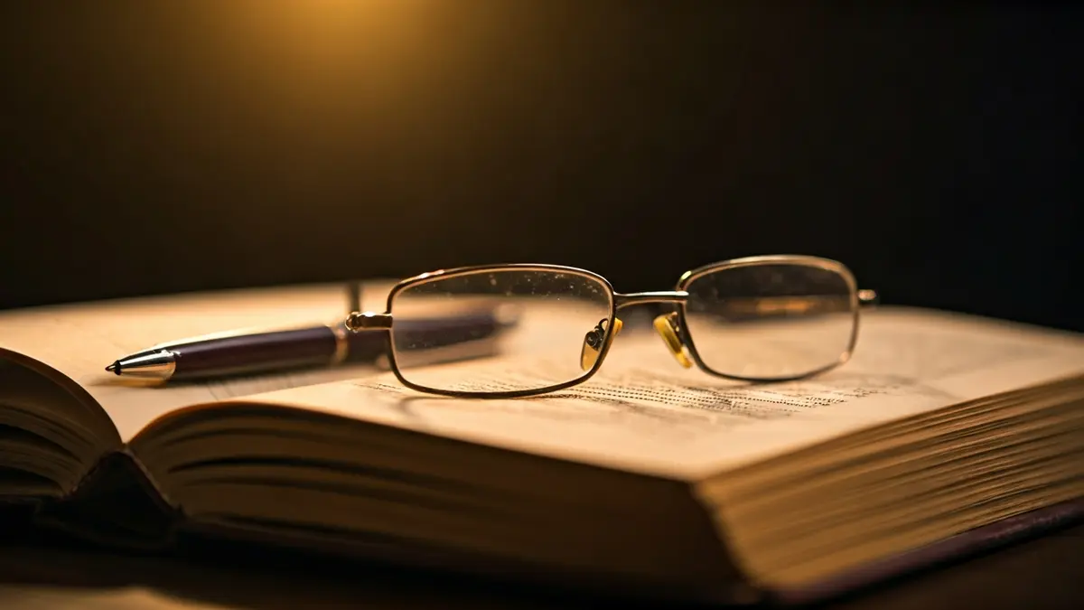 Generic image of an open book with reading glasses, suggesting deep reading.
