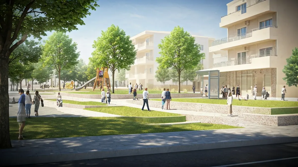 Image of a new three-level green area in Bocairent