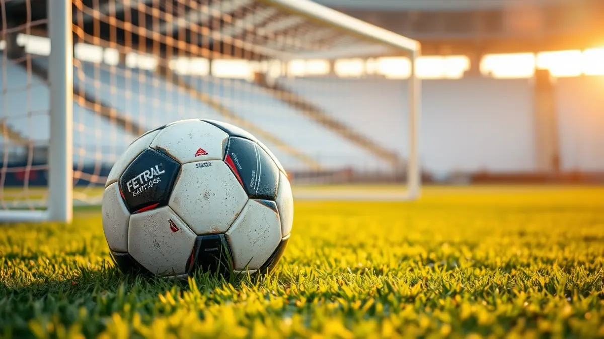 Generic image of a soccer ball on a sports field's grass.
