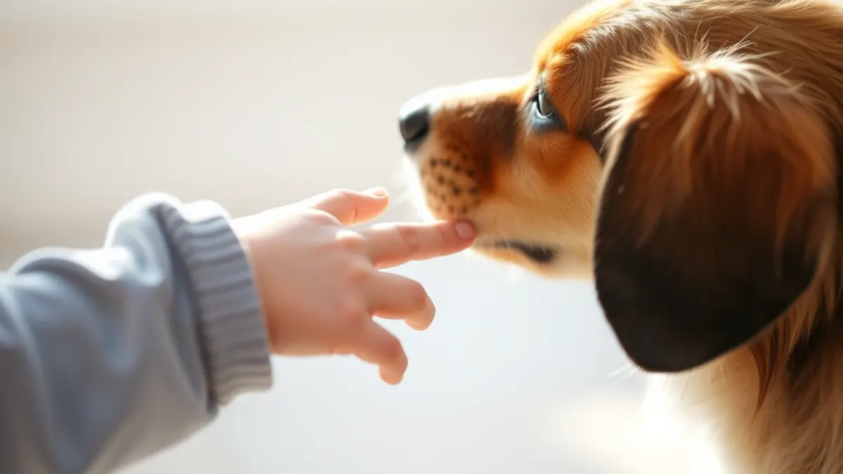 Imagen genérica de un niño interactuando con un perro en un entorno de terapia asistida.
