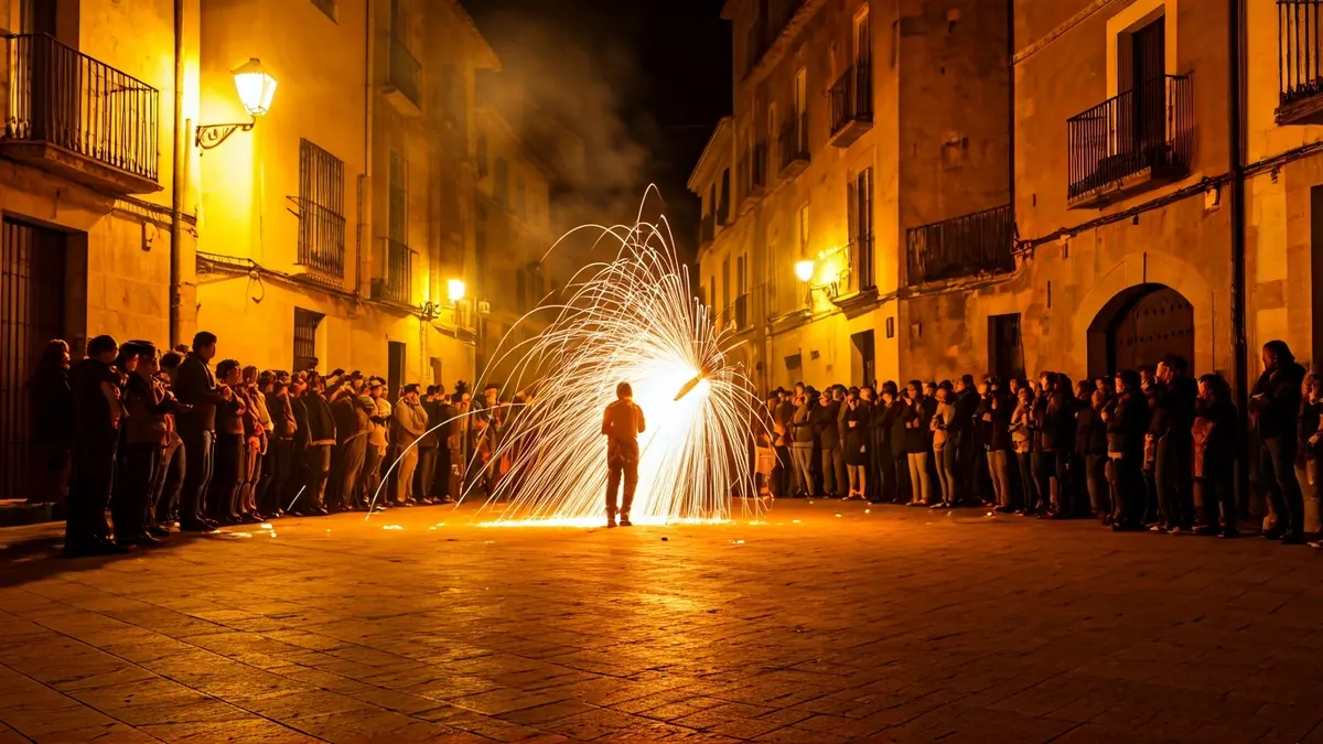 Generic image of a correfoc in a Mediterranean square