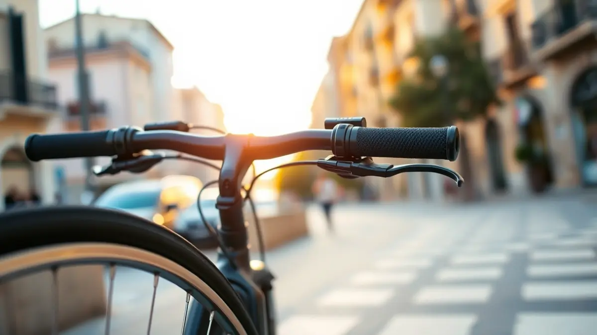 Imatge genèrica d'una bicicleta en un entorn urbà, representant la mobilitat i el comerç local.