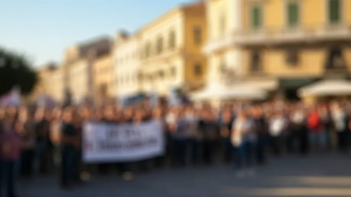 Imagen genérica de una concentración de personas en una plaza.