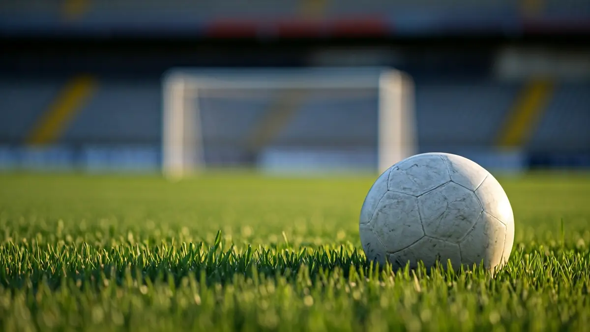 Imagen genérica de un balón de fútbol sobre el césped de un campo.