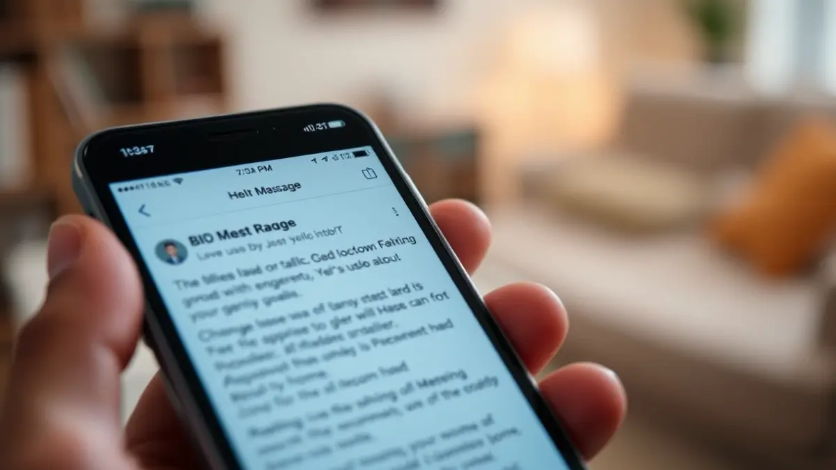 Generic image of a mobile phone with an instant messaging application open, representing a scam.