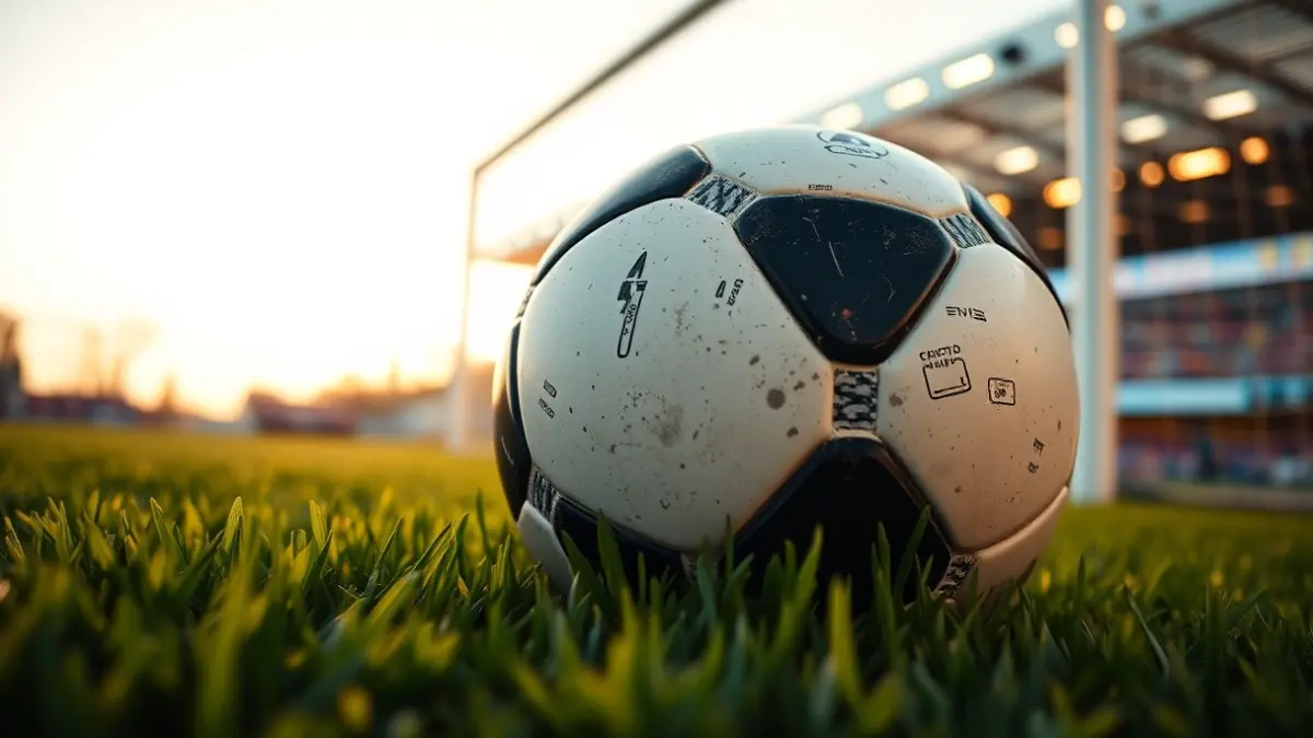 Imagen genérica de un balón de fútbol en el césped de un estadio.