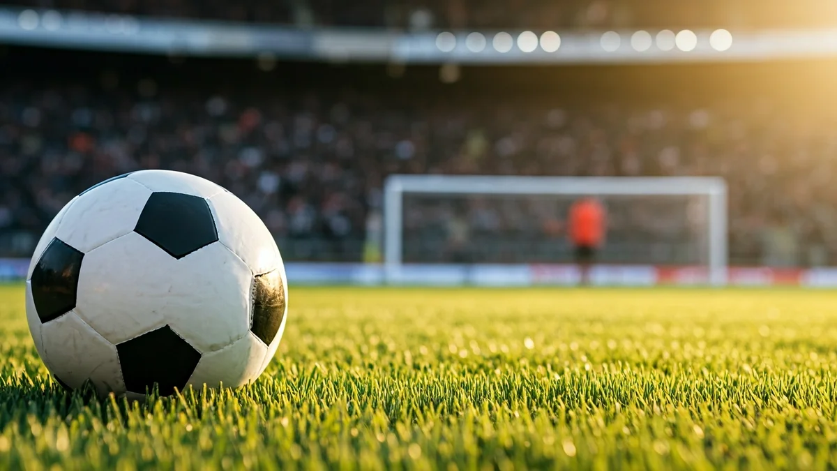 Generic image of a soccer ball on a grass field.