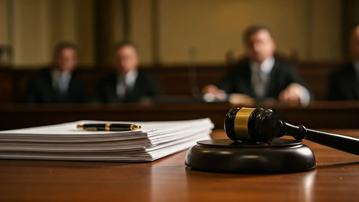 Generic image of a judge's gavel on legal documents.