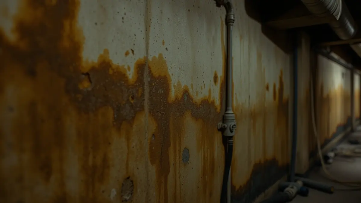 Generic image of a damp basement wall, symbolizing the issue at the Raval health center in Sagunt.