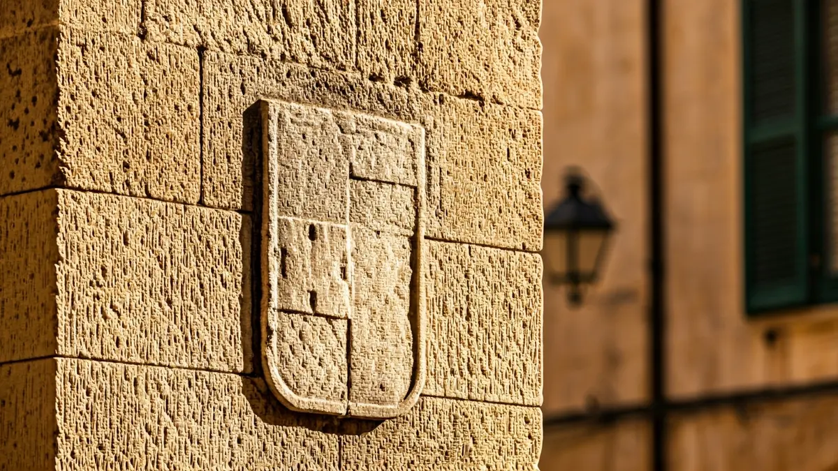 Imatge d'una placa antiga en una façana, símbol de patrimoni històric.