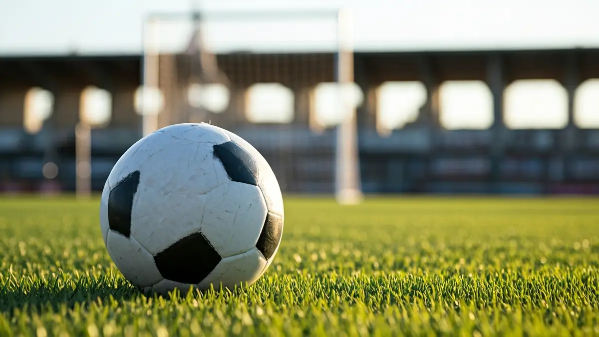 Generic image of a soccer ball on a sports field's grass.