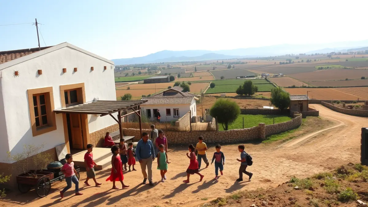 Imagen genérica de un pueblo del interior valenciano con actividad y crecimiento demográfico.