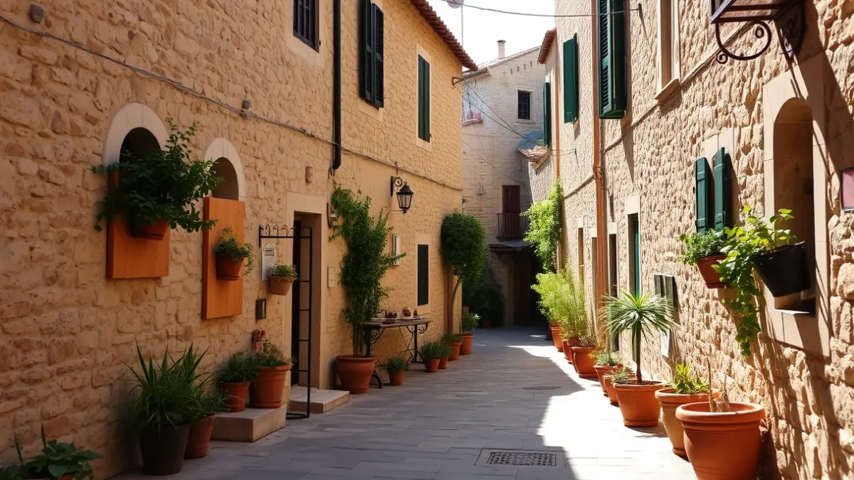 Imagen genérica de una calle tranquila en un pueblo mediterráneo.