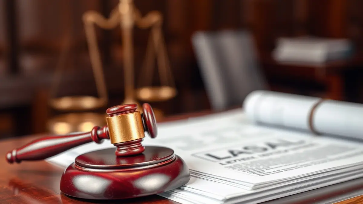 Generic image of a judge's gavel on legal documents in a courtroom.