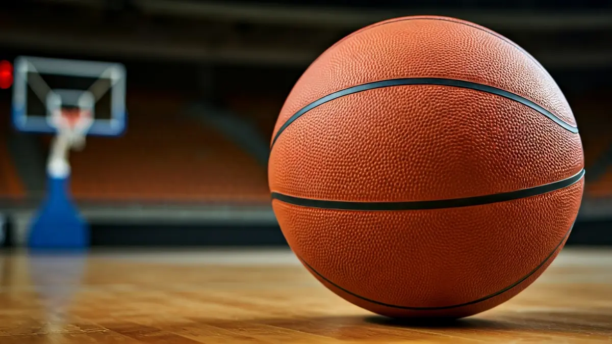 Imagen genérica de un balón de baloncesto en una cancha.