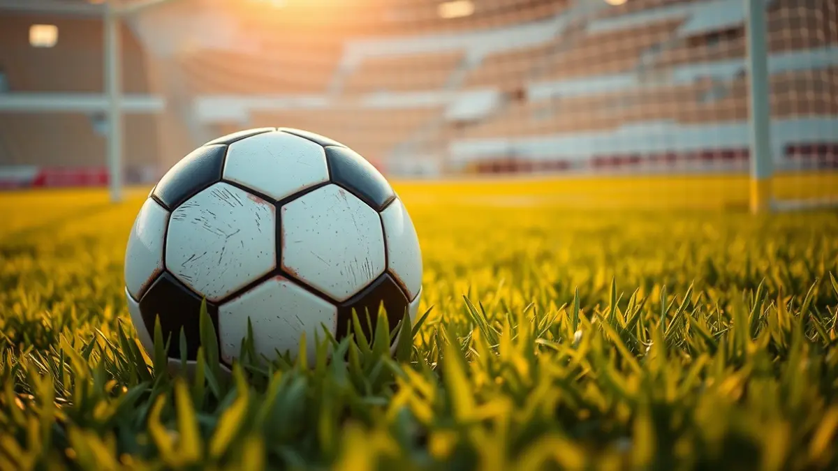 Imatge genèrica d'una pilota de futbol sobre la gespa d'un estadi.