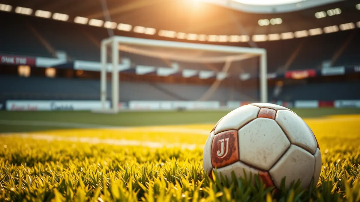 Imatge genèrica d'una pilota de futbol sobre la gespa d'un estadi.