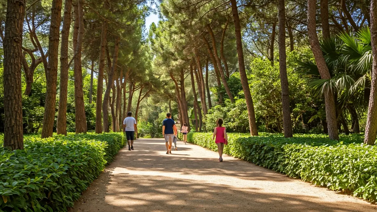 Generic image of a natural landscape in the La Costera region, with families enjoying a sunny day.