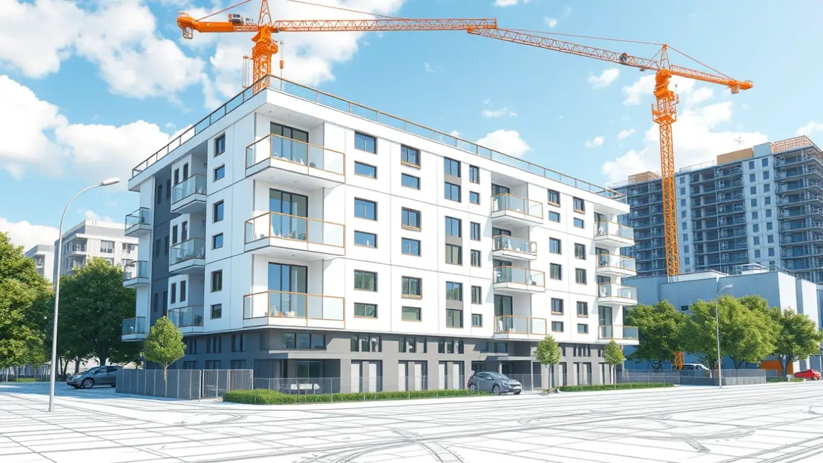 Imatge genèrica d'un projecte de construcció d'edificis residencials.