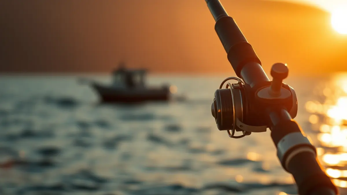 Generic image of a fishing rod in a sports competition.