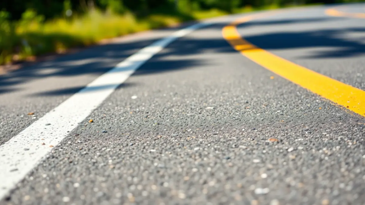 Imatge genèrica d'una carretera amb senyalització viària recentment millorada, destacant la seguretat.