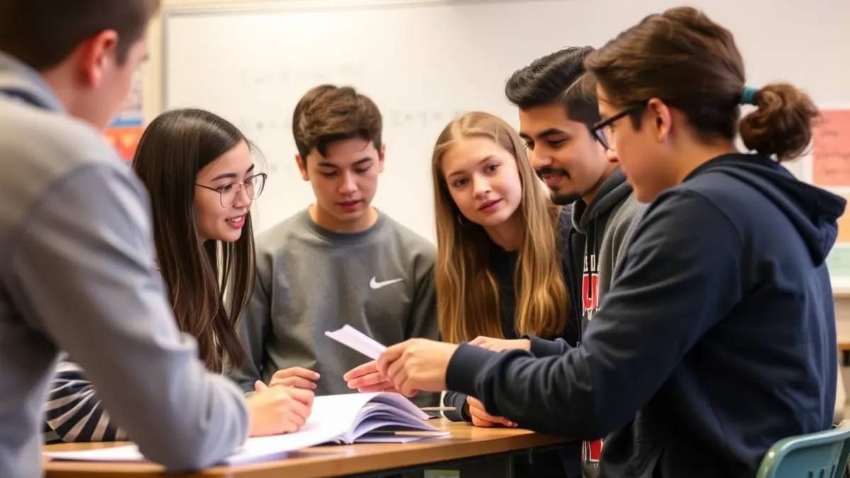 Imatge genèrica d'estudiants col·laborant en un desafiament matemàtic.