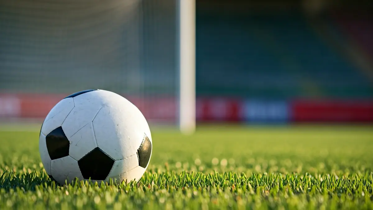 Imatge genèrica d'una pilota de futbol sobre la gespa d'un camp.
