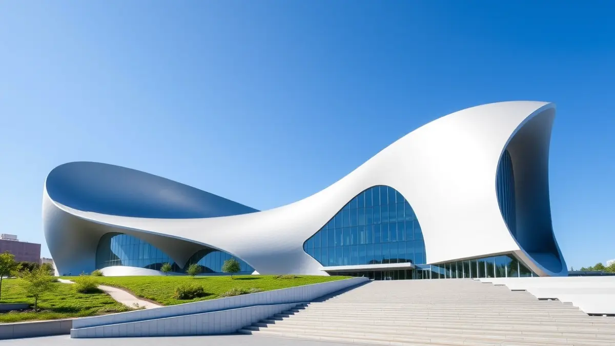Image of the City of Arts and Sciences in Valencia, with its modern architecture and open spaces.
