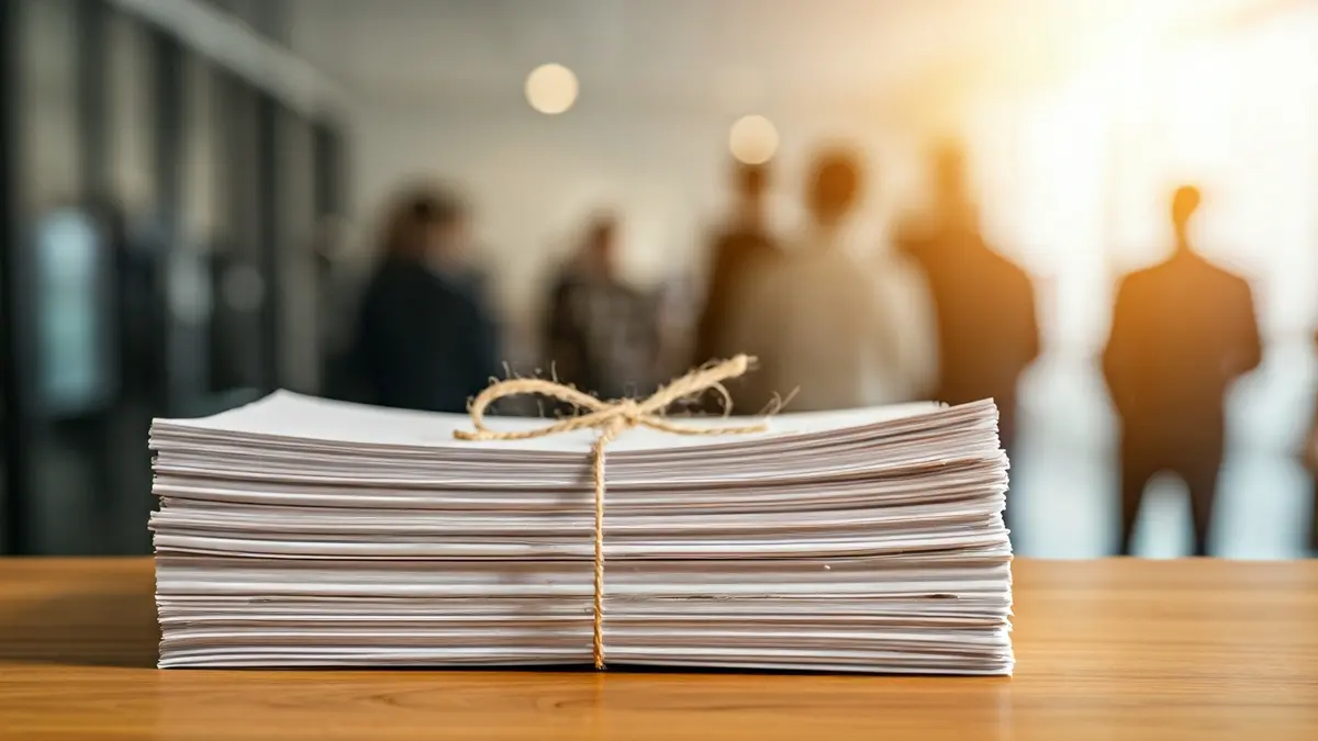 Imatge genèrica de documents oficials apilats en un escriptori.