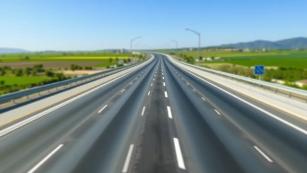 Imagen genérica de una carretera desdoblada con tráfico fluido.