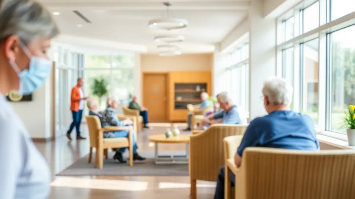 Generic image of a modern and bright elderly care residence.