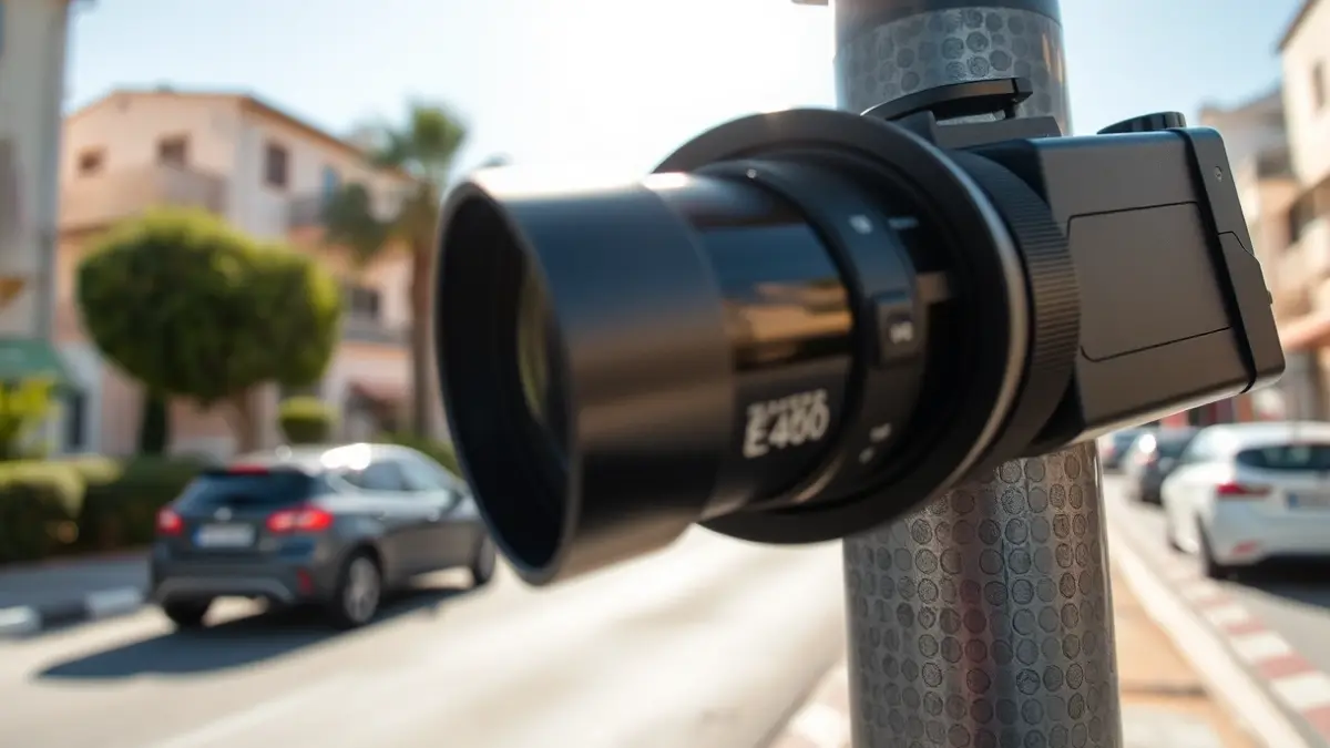 Generic image of a speed camera on an urban road.
