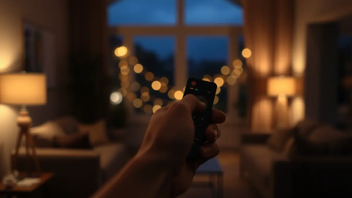 Generic image of a hand holding a remote control, symbolizing personal autonomy.