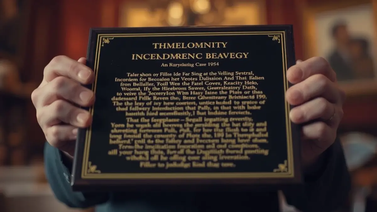 Imatge d'una placa commemorativa en un acte d'homenatge.