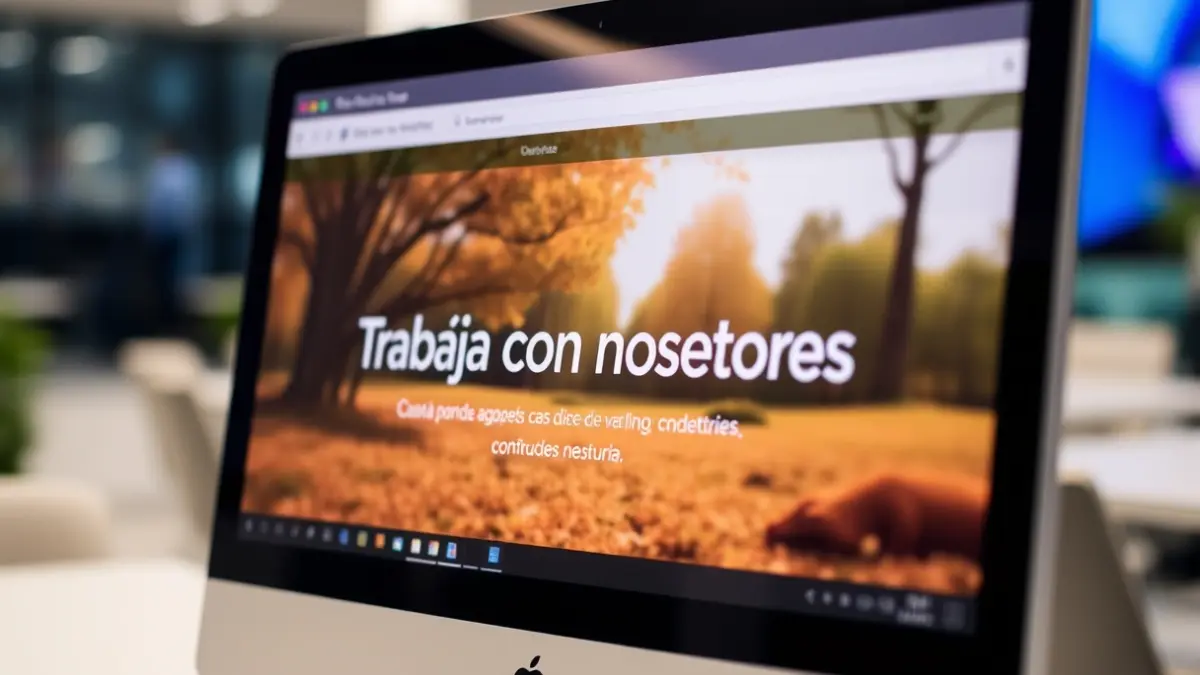 Imatge genèrica d'una pantalla d'ordinador mostrant una secció web de 'Treballa amb nosaltres'.