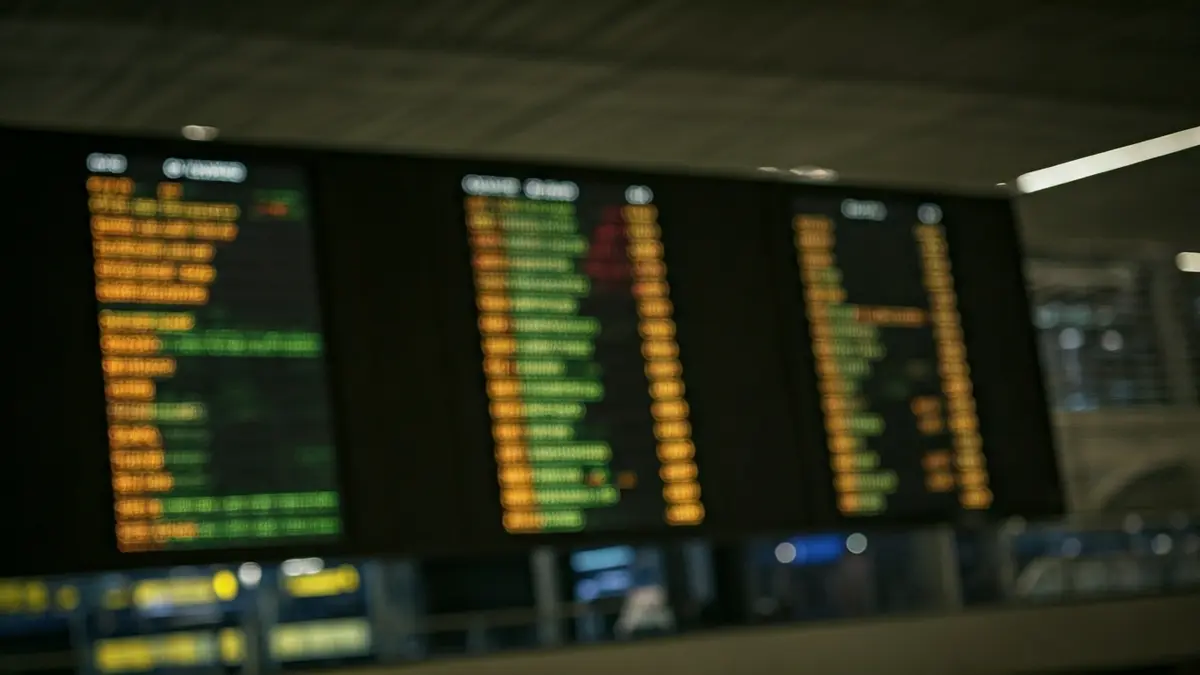Generic image of a digital flight information board in a modern airport.