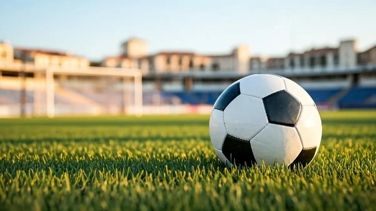 Imatge genèrica d'una pilota de futbol sobre la gespa d'un camp.