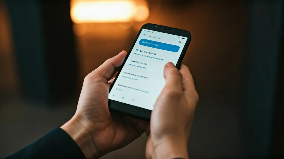 Imagen genérica de un teléfono móvil mostrando una aplicación de mensajería.