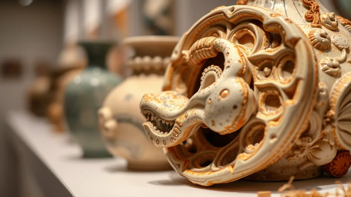 Imatge genèrica d'una obra de ceràmica contemporània, destacant la seua tècnica i detall.
