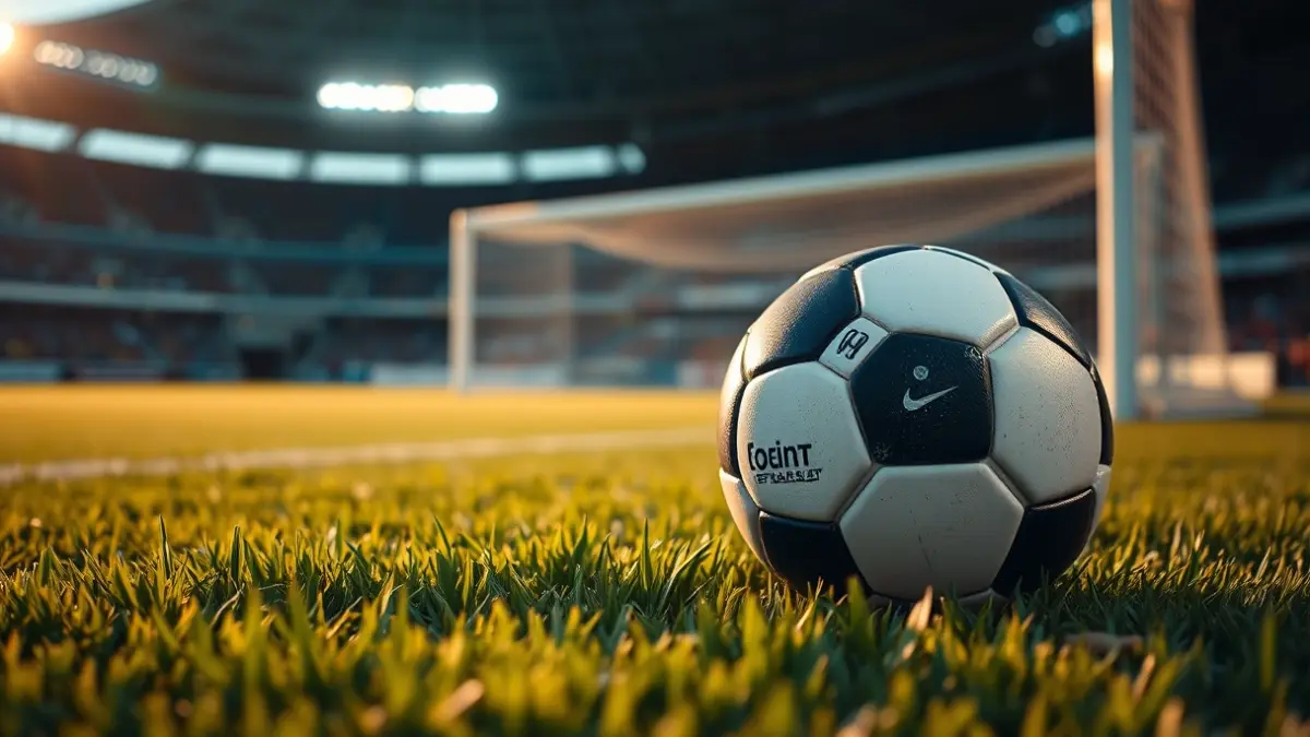 Imagen genérica de un balón de fútbol en el césped de un estadio.