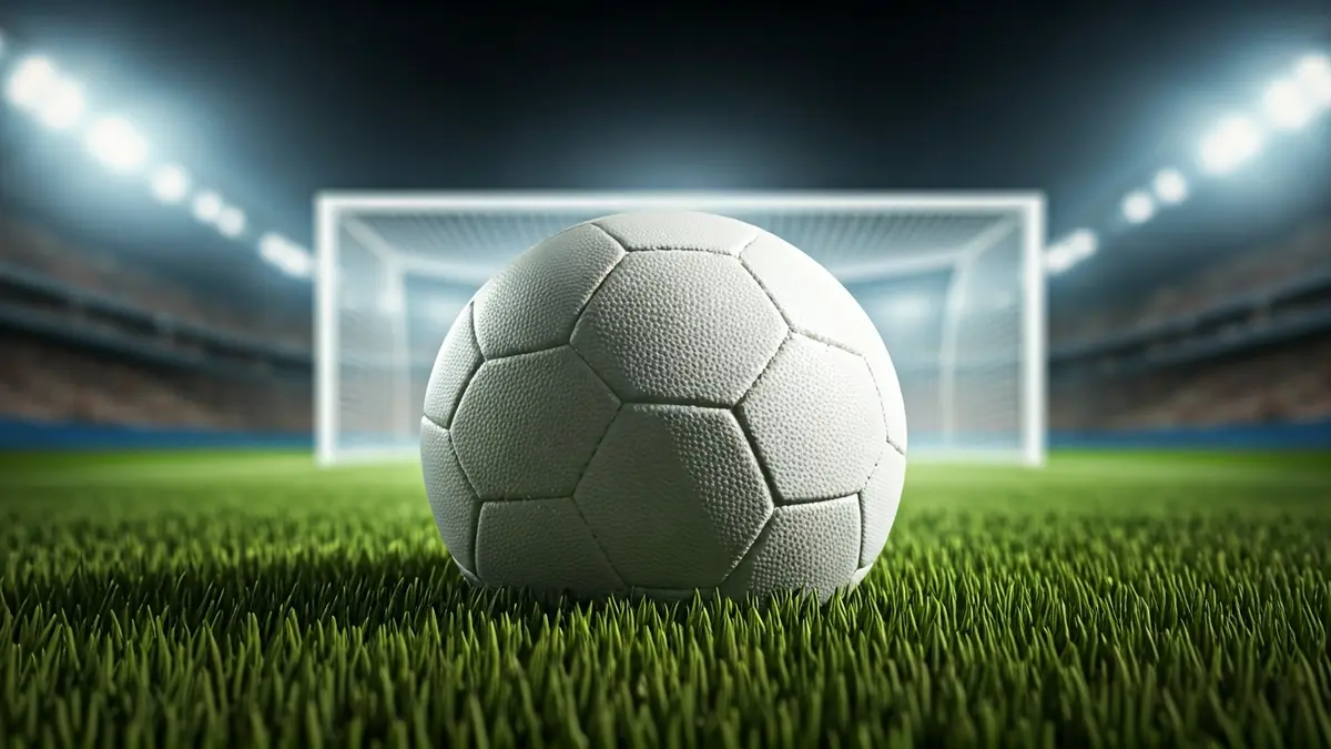 Generic image of a soccer ball on a grass field.