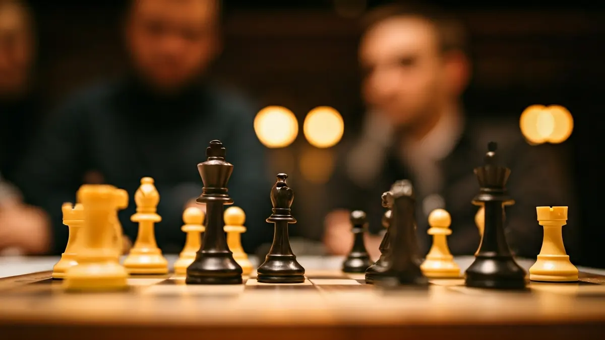 Generic image of a chessboard with pieces, with a strategic focus.