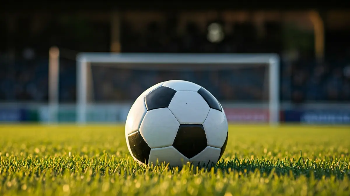 Generic image of a soccer ball on a green field.