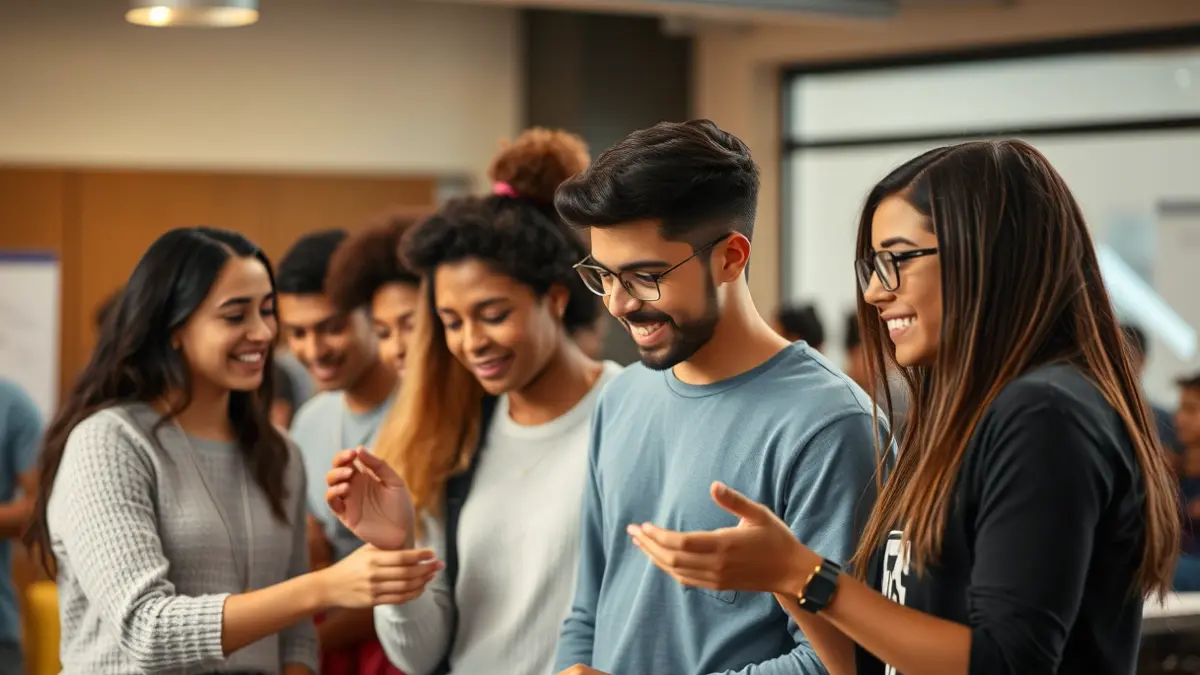 Generic image of young people participating in a creative activity.