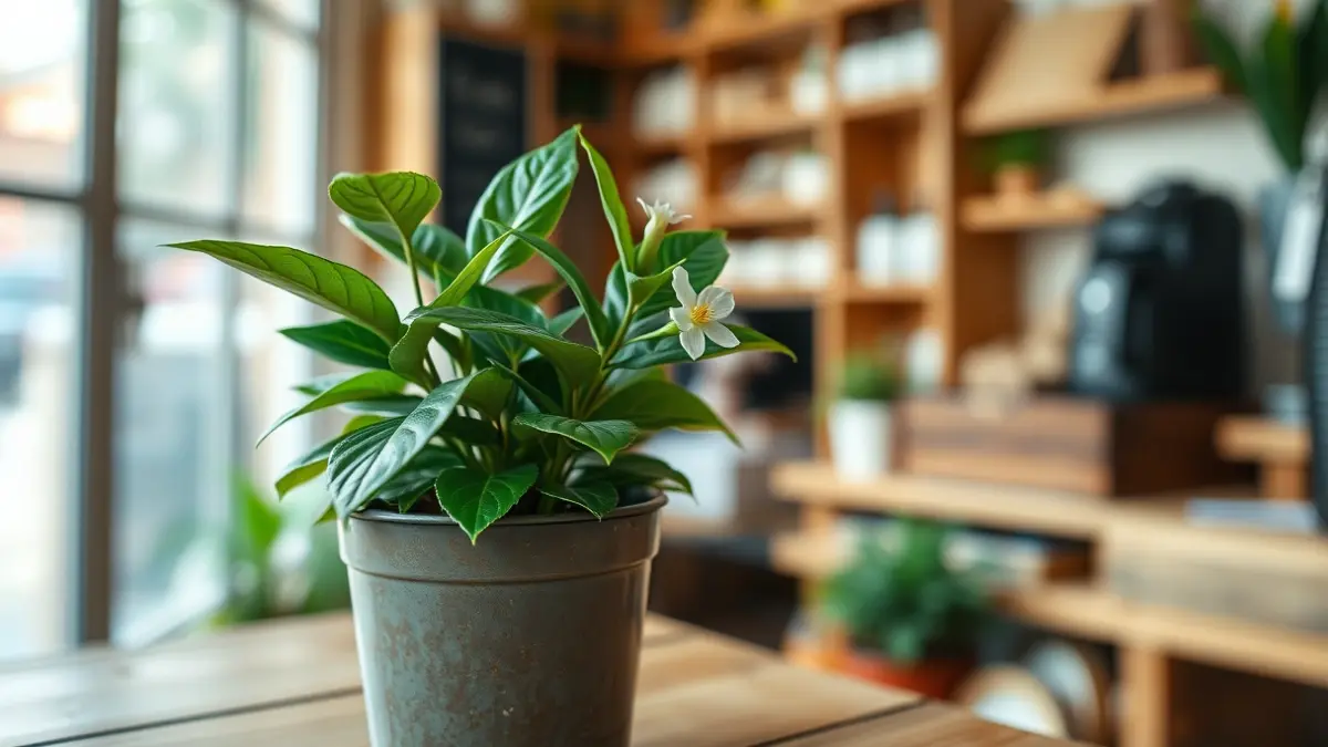 Generic image of a potted plant, symbolizing a gift in local commerce.
